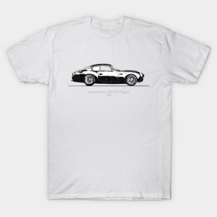Aston Martin DB4 Gt Zagato 1960 - Black and White Watercolor T-Shirt